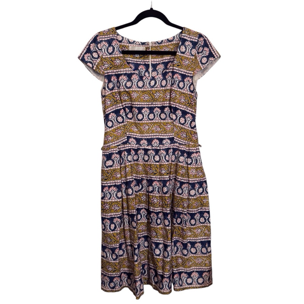 Corey Lynn Calter Anthro Size 6 Floral Sugared Dress Retro Fit & Flare Cotton